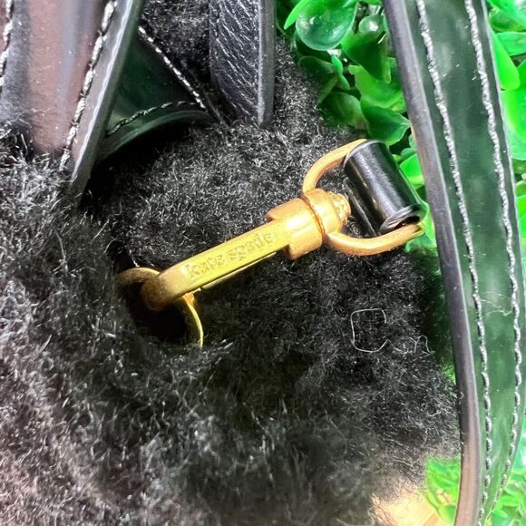 Kate Spade Sam Icon Intarsia Heart Faux Shearling Small Tote Pre-owned Excellent - Picture 6 of 12